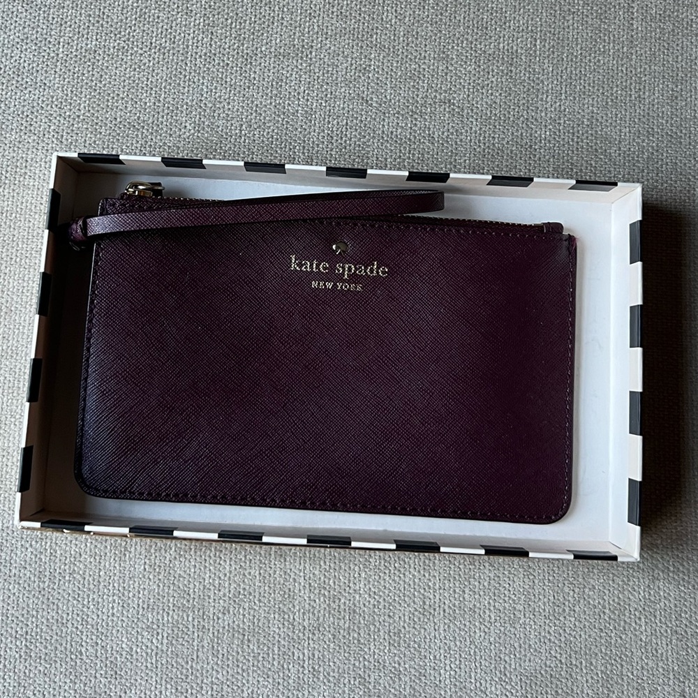 Kate Spade (Wine) Wristlet